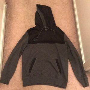 Grey and Black hoodie sweatshirt. Size Large.